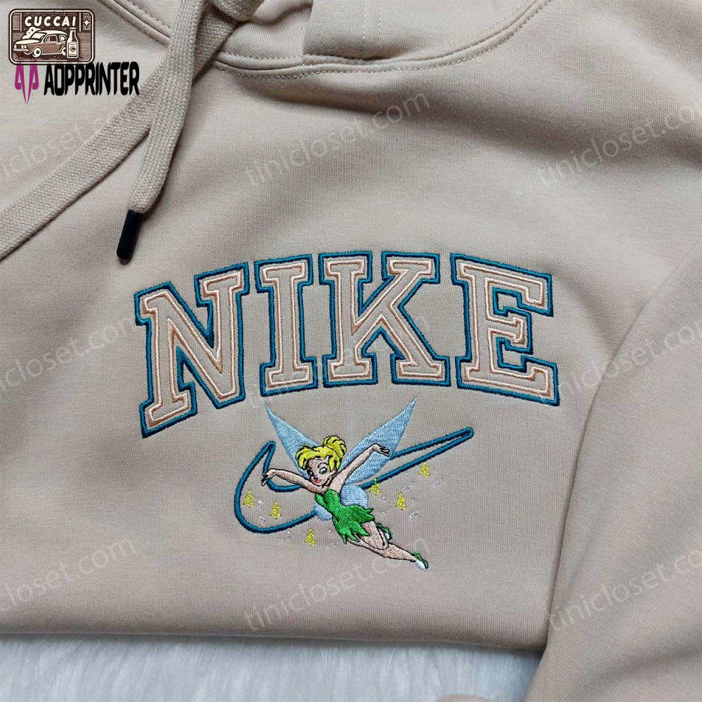 Tinkerbell nike embroidered shirt – disney inspired family tee Embroidered Shirt
