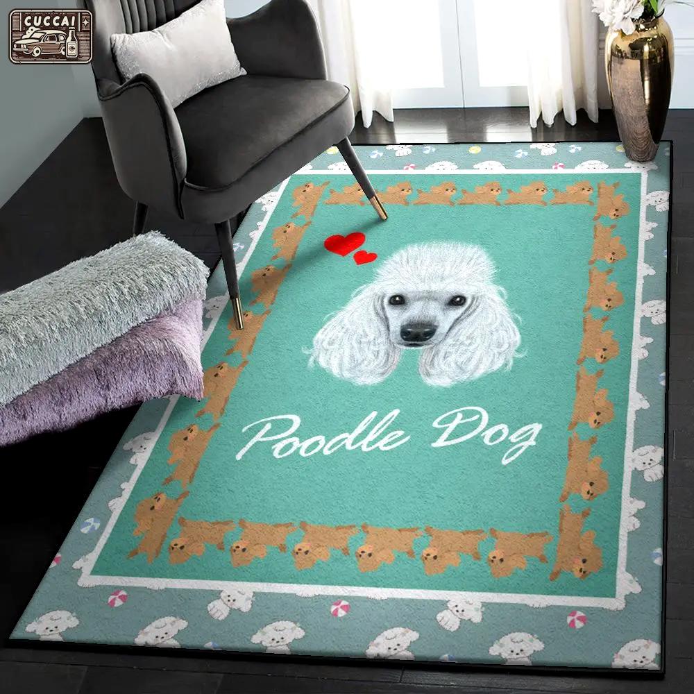 Tiny poodle indoor outdoor rugs, poodles dog gs cl rug Rectangle Rug