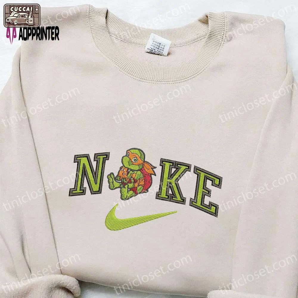Tmnt x nike movie sweatshirt: stylish embroidered hoodie perfect birthday gift Embroidered Shirt
