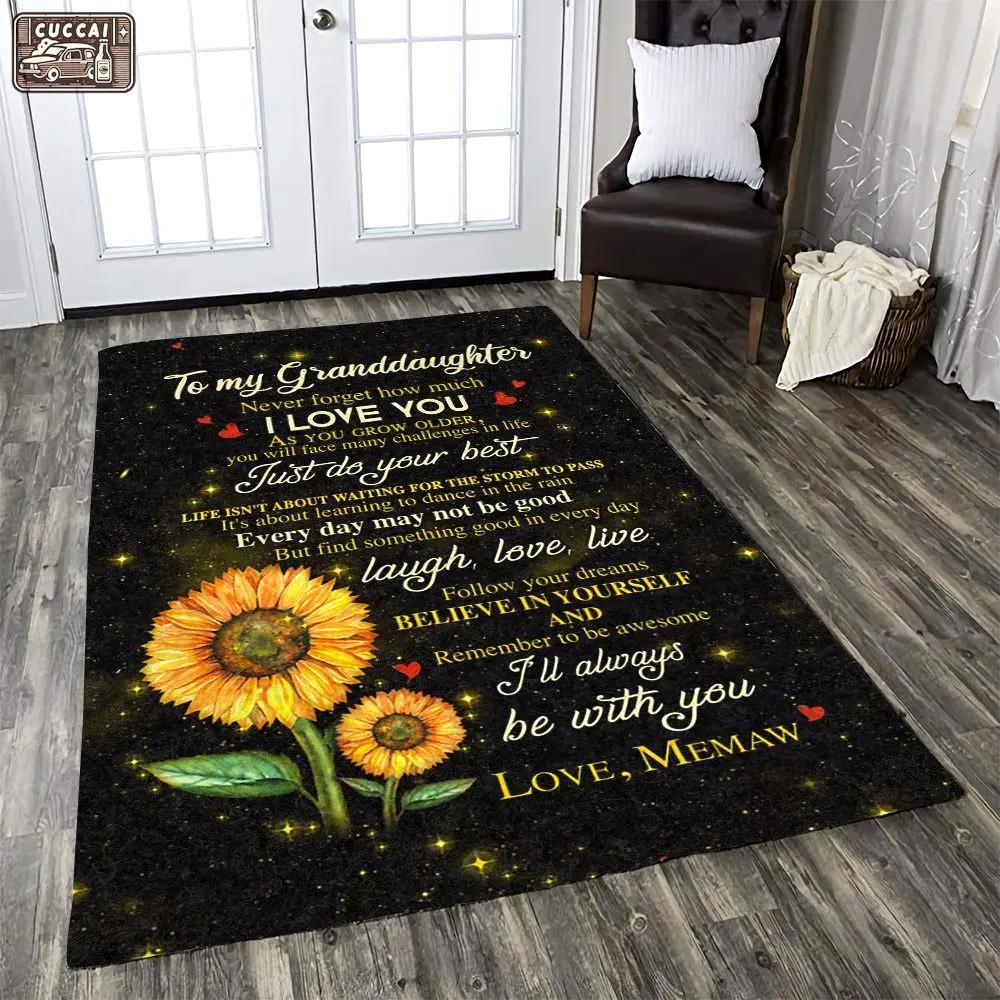 To my grandmother letter love gift area rug living room rug home decor 1910293 Rectangle Rug