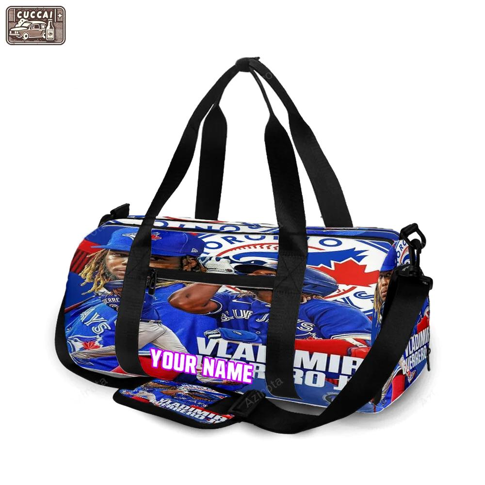 Toronto blue jays vladimir guerrero jr7 personalized name travel bag gym bag 2617 Travel Bag
