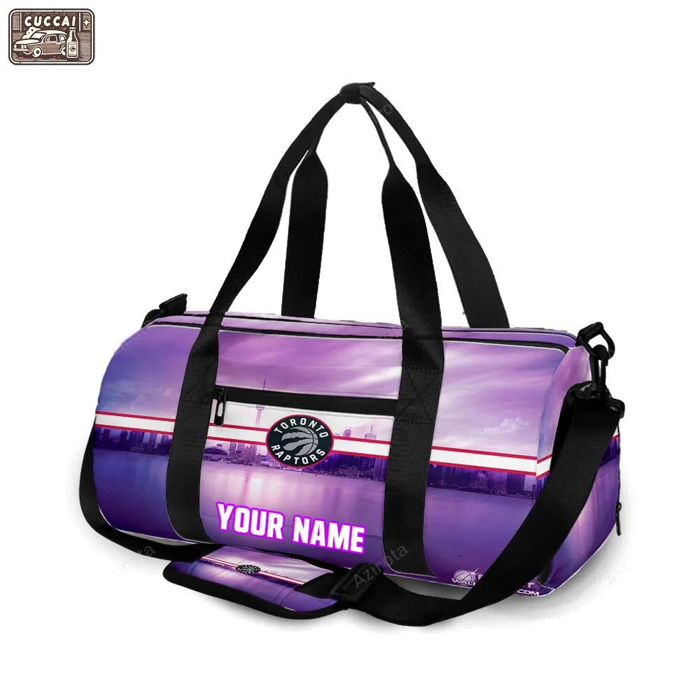 Toronto raptors purple city personalized name travel bag gym bag 2555 Travel Bag