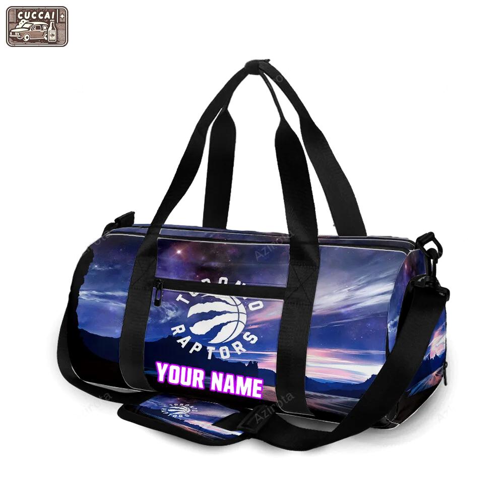 Toronto raptors purple sky personalized name travel bag gym bag 2422 Travel Bag