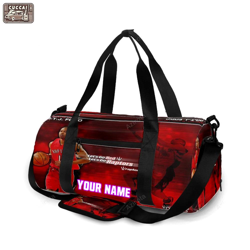 Toronto raptors tj ford1 personalized name travel bag gym bag 2404 Travel Bag
