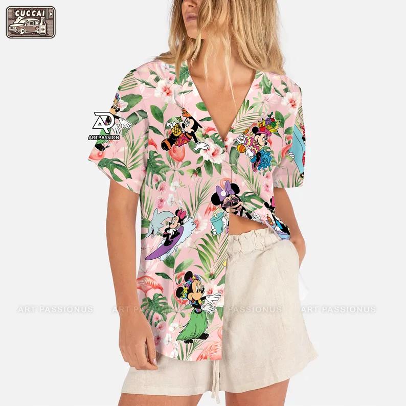 Tropical minnie hawaiian shirt Hawaii Shirt Shorts & Flip Flops