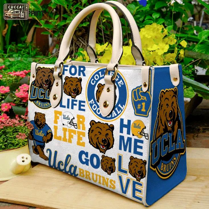 Ucla bruins 1 leather handbag 2613 Women Leather Hand Bag