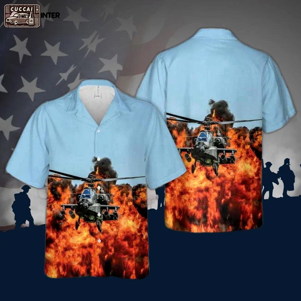 Us army boeing ah-64 apache hawaiian shirt Hawaii Shirt