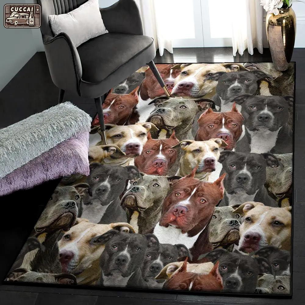 Usa washable area rugs, american pit bull terrier rug Rectangle Rug