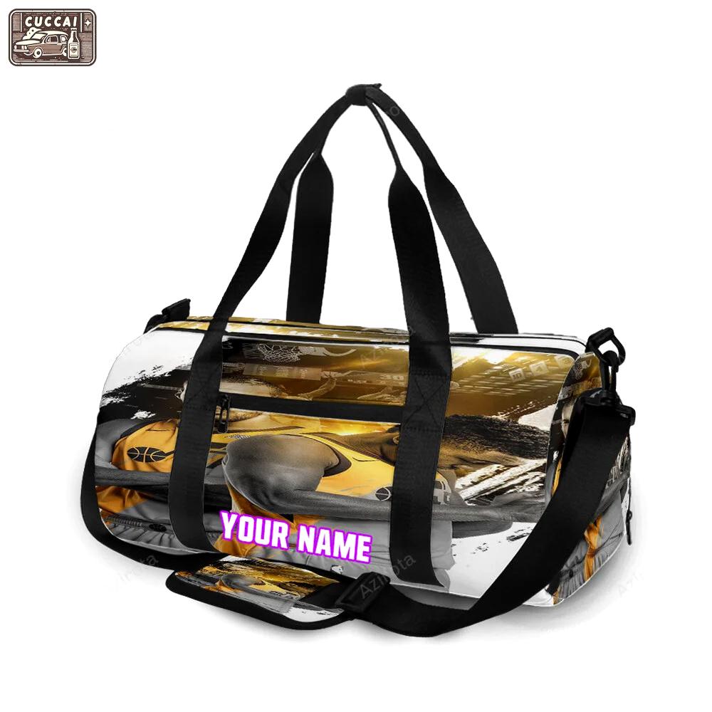 Utah jazz rudy gobert and donova mitchell personalized name travel bag gym bag 2559 Travel Bag