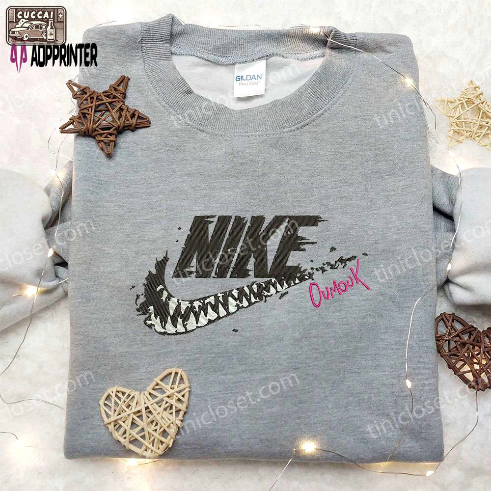 Venom oumuk x nike embroidered hoodie & movie characters shirt nike inspired embroidery Embroidered Shirt