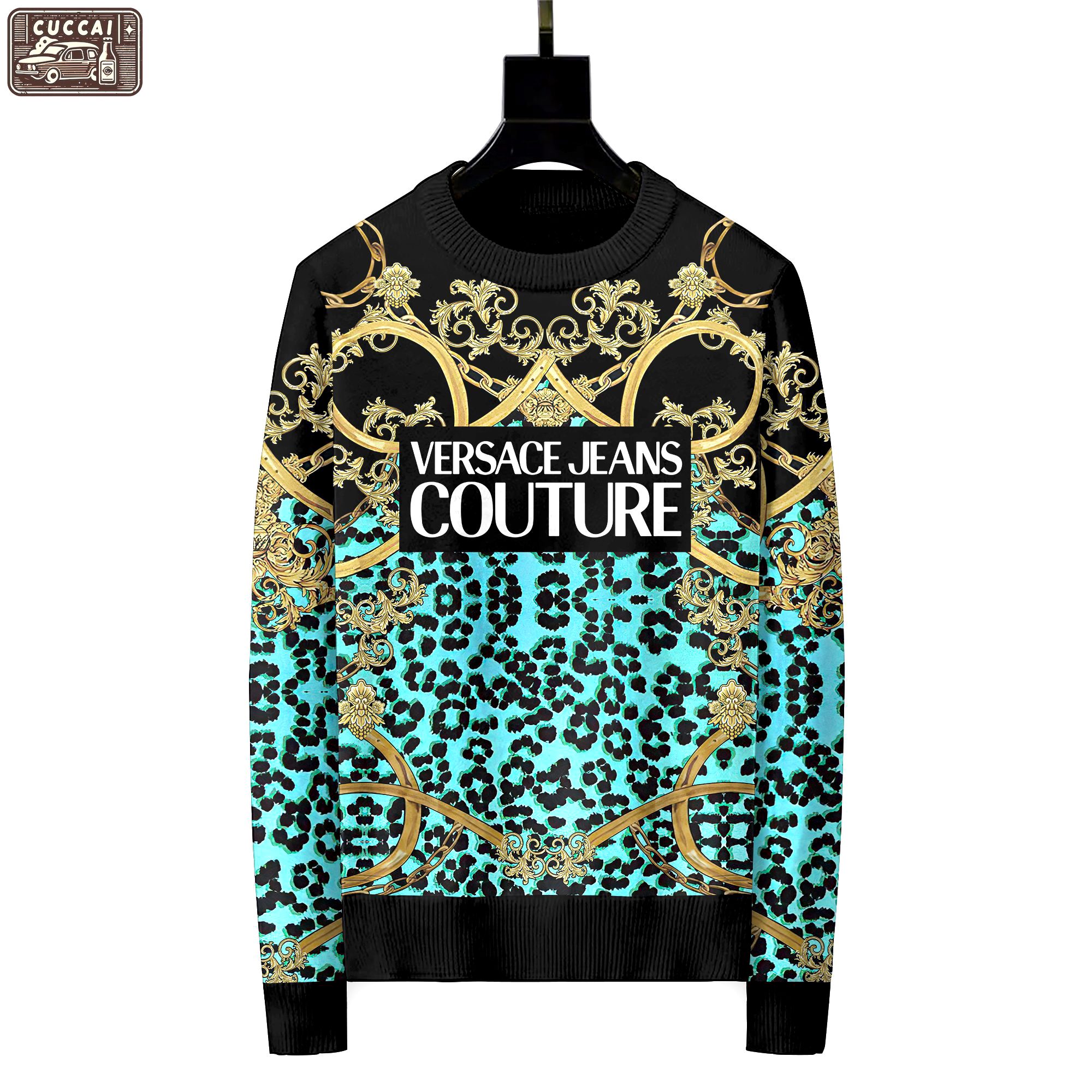Versace luxury ugly sweater for winter  hot 2024 style 928 Christmas Ugly Sweater