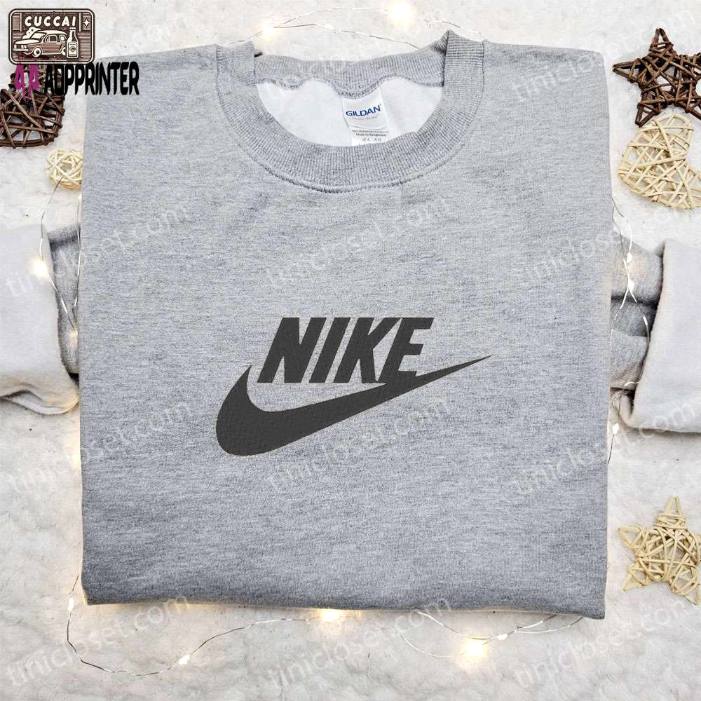 Vintage nike embroidered hoodie & shirt: best family gifts Embroidered Shirt