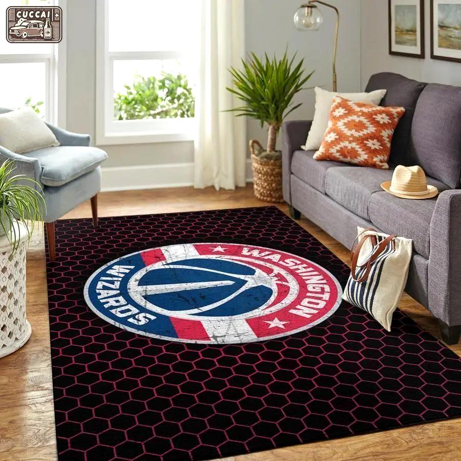 Washington wizards rug nba basketball living room rug regtangle carpet v4241 Rectangle Rug