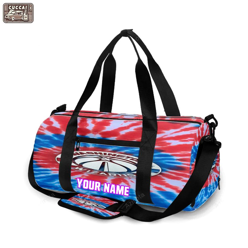 Washington wizards tye die color personalized name travel bag gym bag 2629 Travel Bag