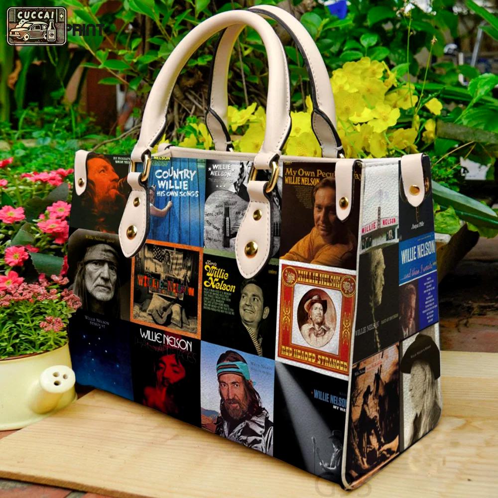 Willie nelson leather bag for women gift 1925 Women Leather Hand Bag