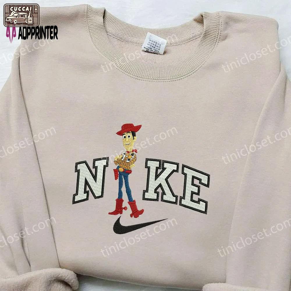 Woody x nike embroidered hoodie toy story & nike inspired shirt Embroidered Shirt