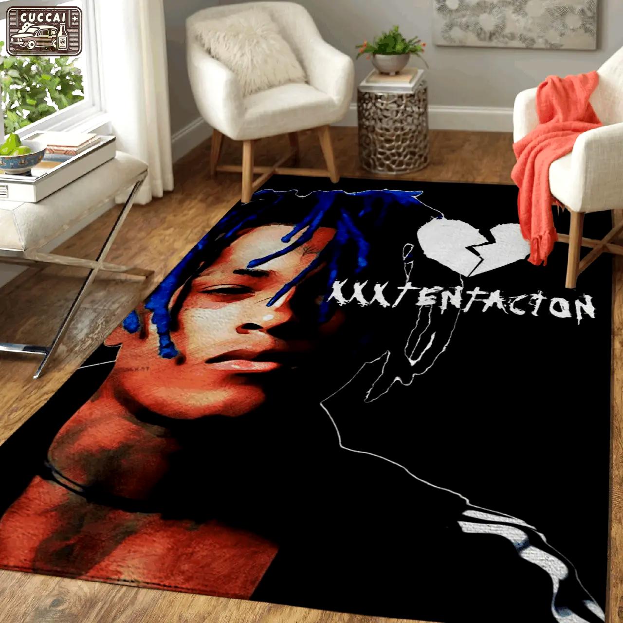 Xxxtentacion the legend rapper hiphop pop art area rug area rug living room carpet rug regtangle carpet floor decor home decor Rectangle Rug
