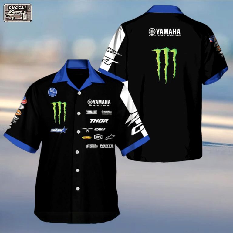 Yamaha racing monster energy hawaiian shirt Hawaii Shirt Shorts & Flip Flops