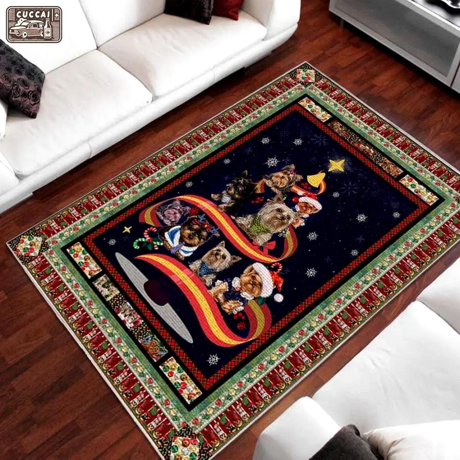 Yorkshire dog area rug living room rug home decor home decor bedroom living room decor Rectangle Rug