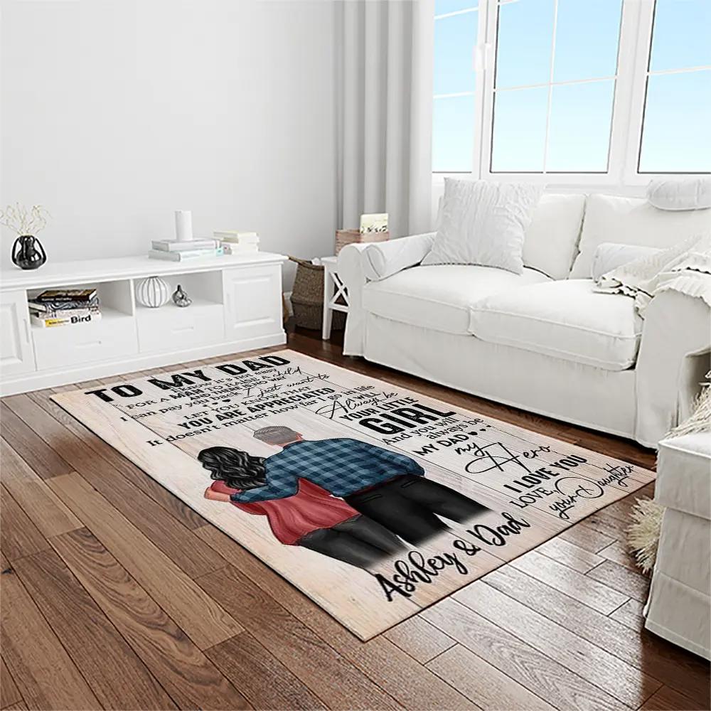 A letter to father, thanks gift to the best dad ever quote area rug meaningful gift for father’s day 07 Rectangle Rug