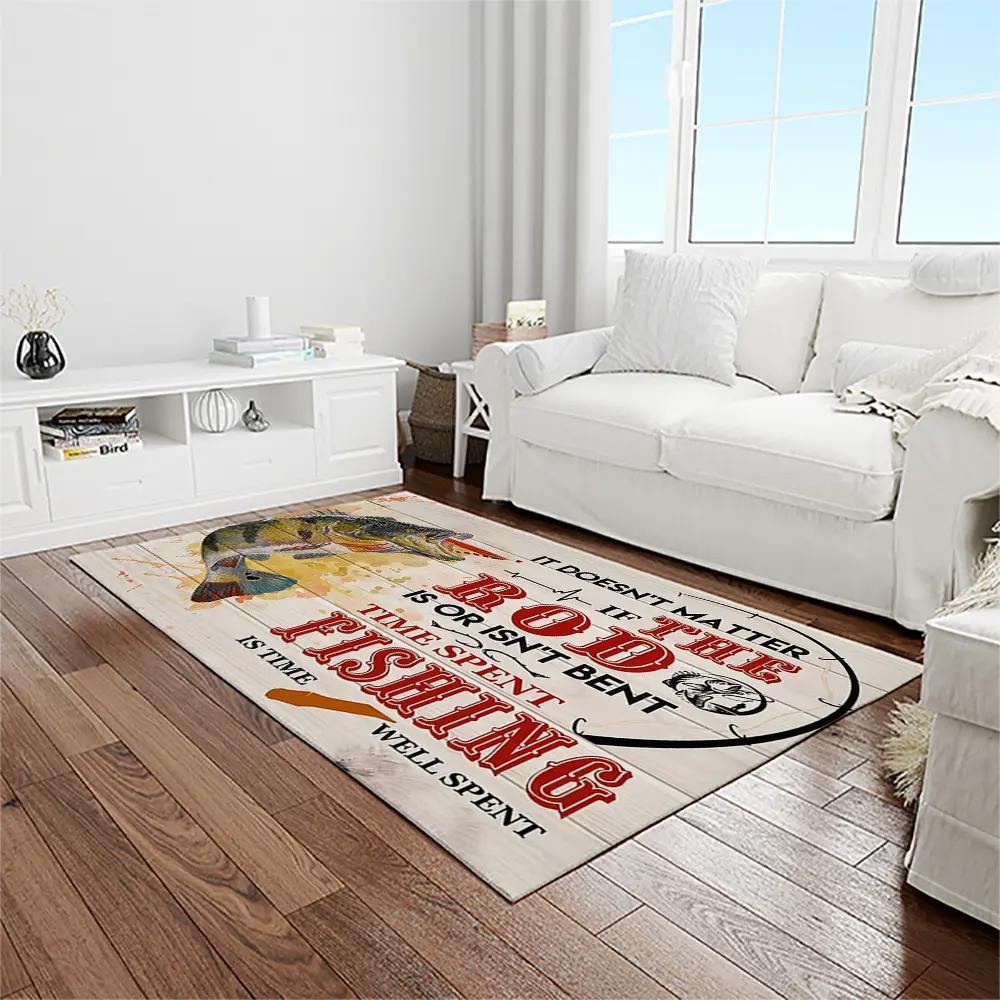 A letter to my dad, who love fishing with me quote area rug meaningful gift for father’s day 06 Rectangle Rug
