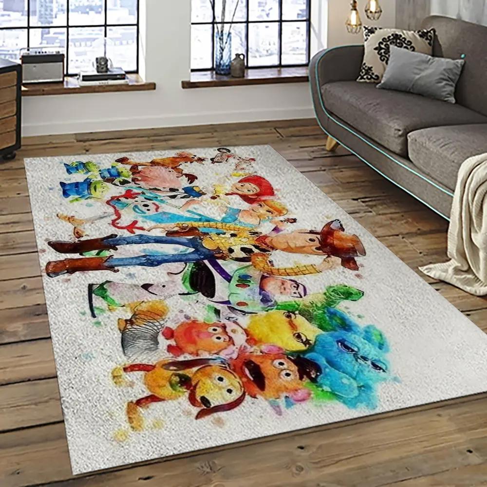 A toy story characters cartoon movie carpet rectangle area rug for living room bedroom decor ats02 Rectangle Rug