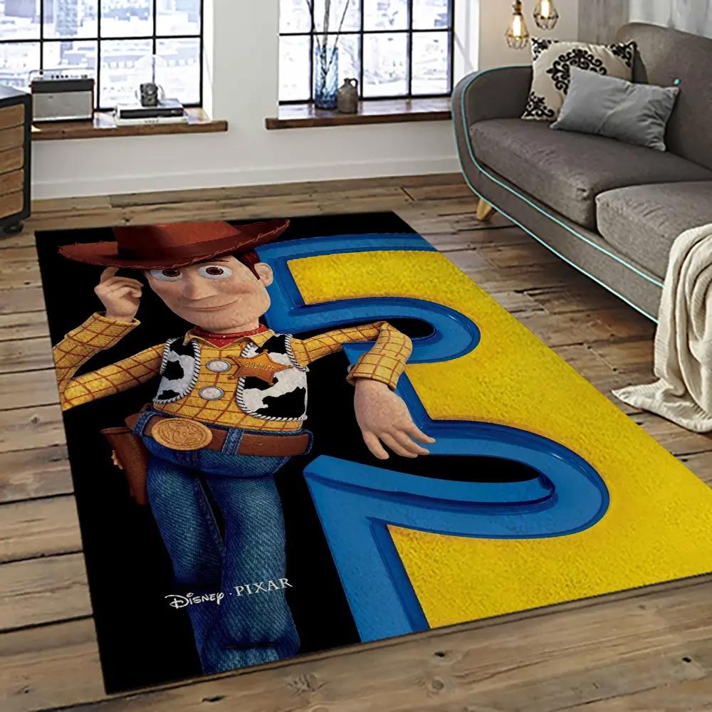 A toy story characters cartoon movie carpet rectangle area rug for living room bedroom decor ats06 Rectangle Rug