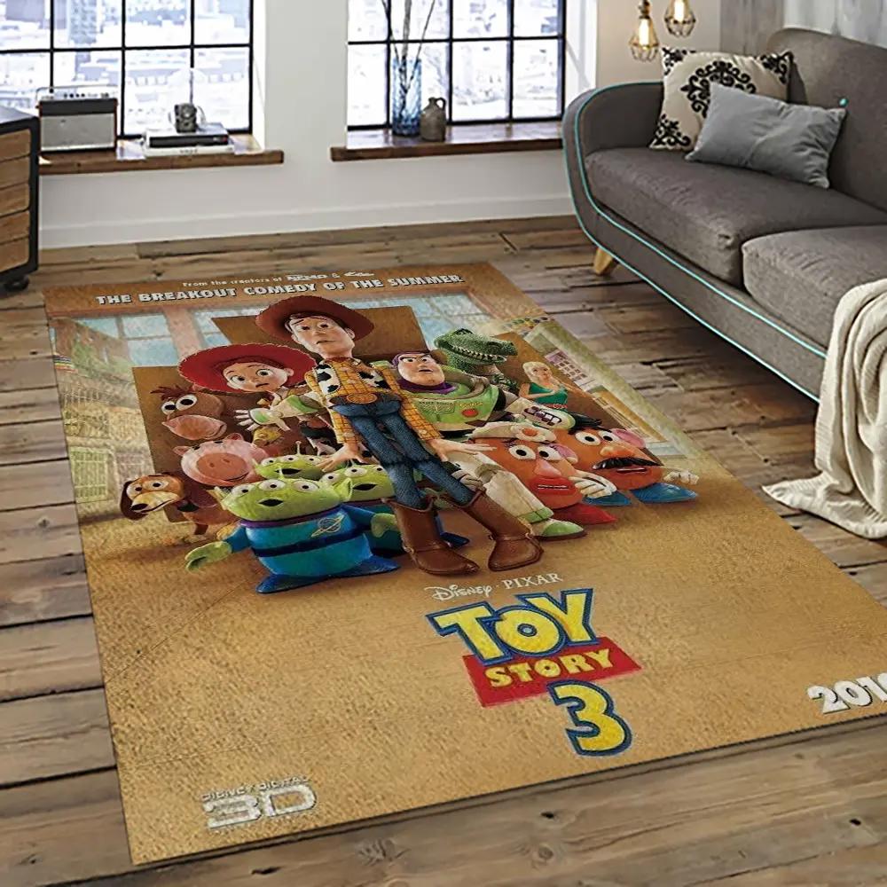 A toy story characters cartoon movie carpet rectangle area rug for living room bedroom decor ats16 Rectangle Rug
