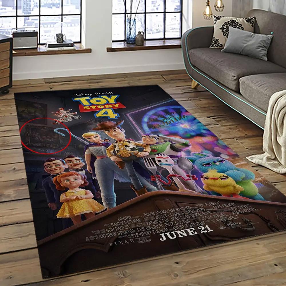 A toy story characters cartoon movie carpet rectangle area rug for living room bedroom decor ats21 Rectangle Rug