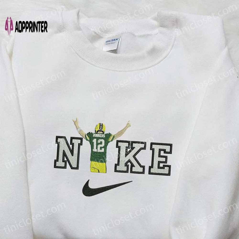 Aaron rodgers x nike nfl embroidered shirt sweatshirt & hoodie: sport-inspired nike gear Embroidered Shirt