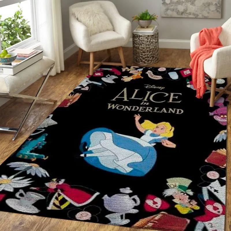 Alice in wonderland 2 area rug living room and bed room rug rug regtangle Rectangle Rug
