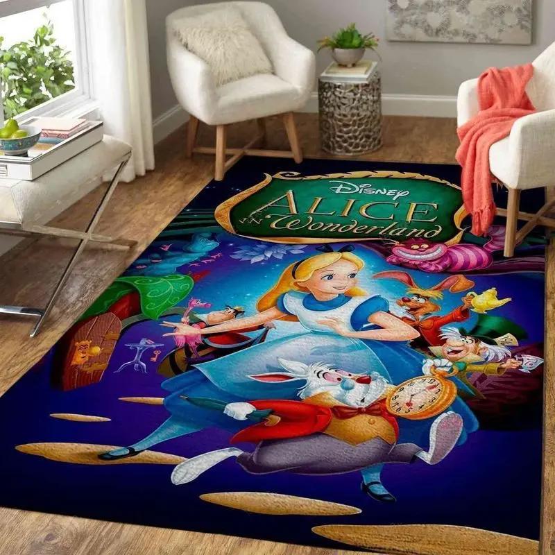 Alice in wonderland 4 area rug living room and bed room rug rug regtangle Rectangle Rug