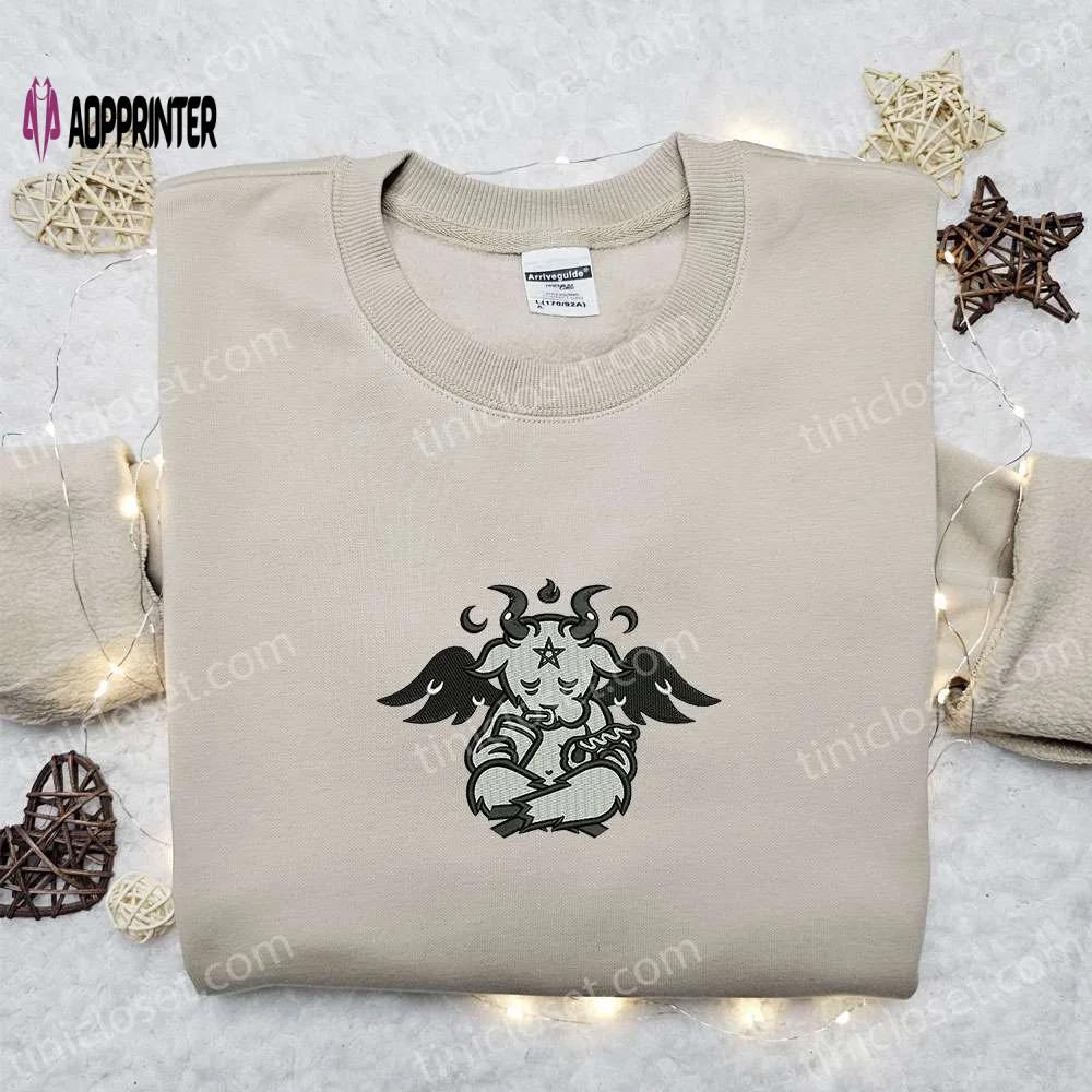 Angel cow embroidered shirt & halloween hoodie: best halloween gifts Embroidered Shirt