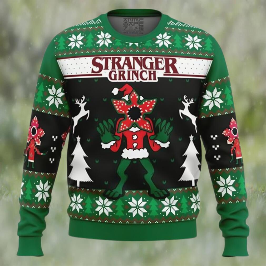 Anime demogorgon stranger grinch stranger things ugly christmas sweater Christmas Ugly Sweater