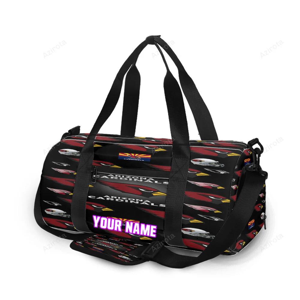 Arizona cardinals logo v4 personalized name travel bag gym bag 357 Travel Bag