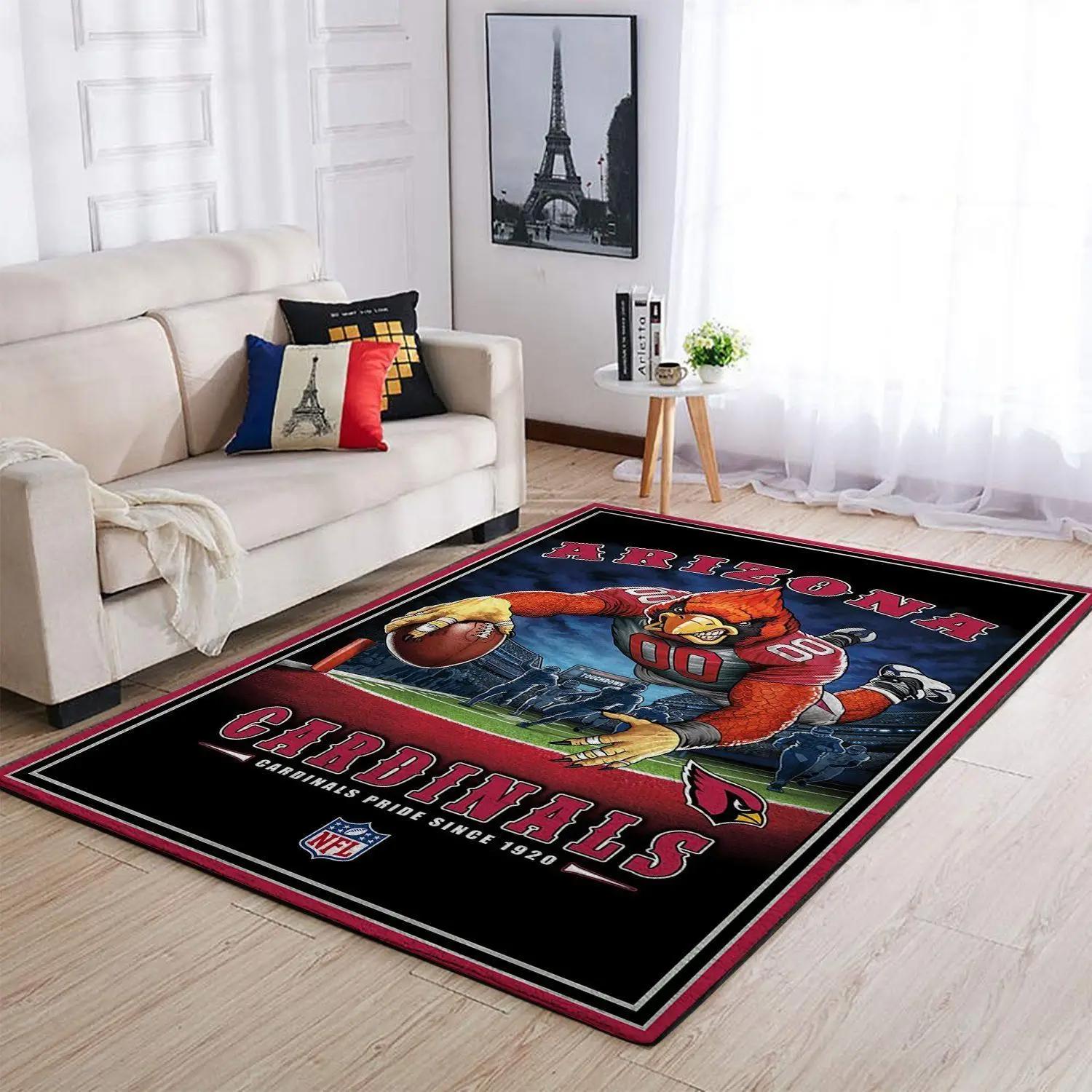 Arizona cardinals nfl team logo rug living room rug home decor floor Rectangle Rug