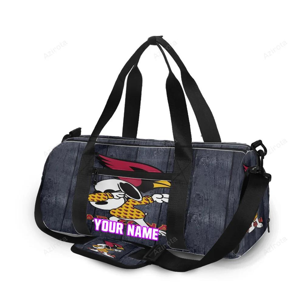 Arizona cardinals snoopy personalized name travel bag gym bag 408 Travel Bag