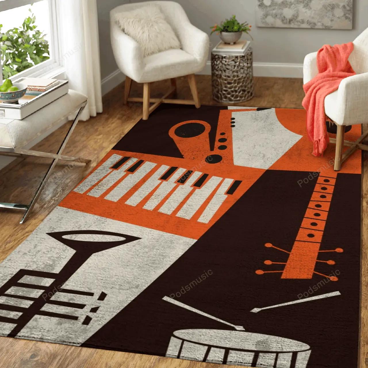 Artwork jazz music art for fans area rug living room carpet rug regtangle carpet floor decor home decor Rectangle Rug