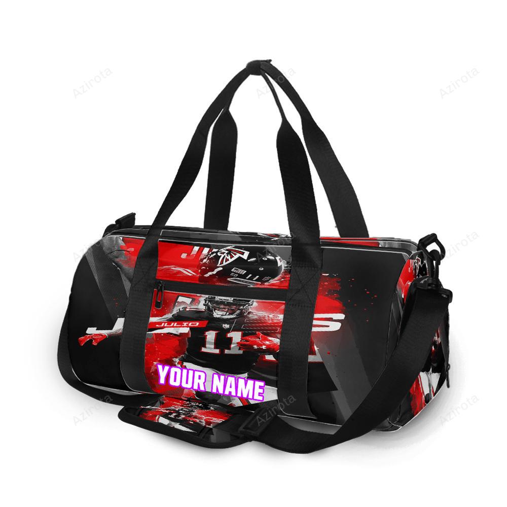 Atlanta falcons julio jones 11 v6 personalized name travel bag gym bag 757 Travel Bag