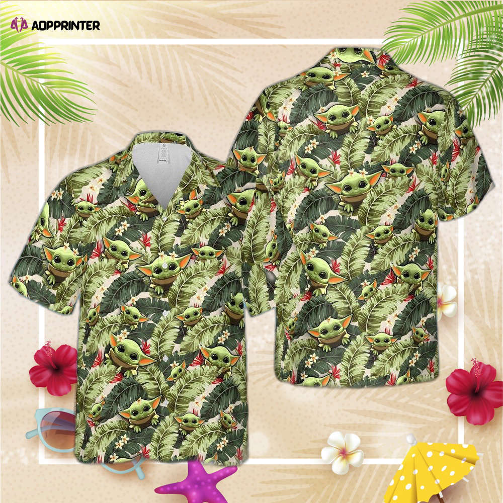Baby yoda hawaiian shirt, gift for men and women Hawaii Shirt
