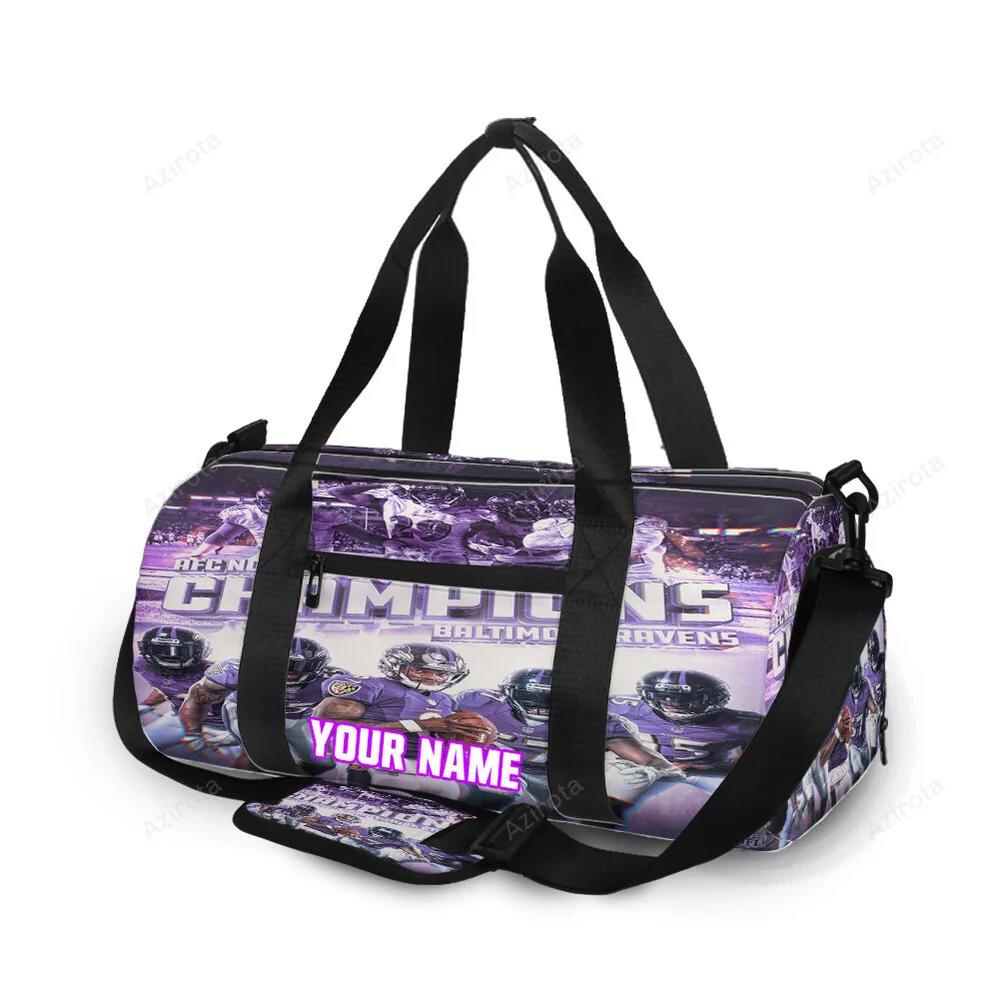 Baltimore ravens team15 personalized name travel bag gym bag 610 Travel Bag