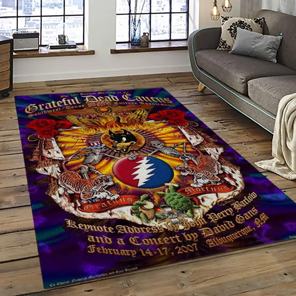 Band grateful dead music carpet rectangle area rug for living room bedroom decor grd07 Rectangle Rug