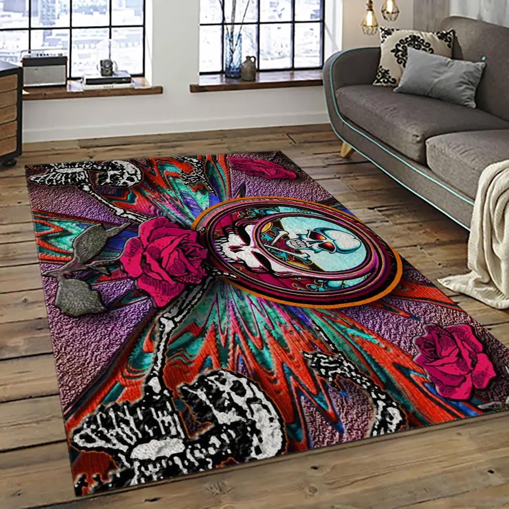 Band grateful dead music carpet rectangle area rug for living room bedroom decor grd10 Rectangle Rug