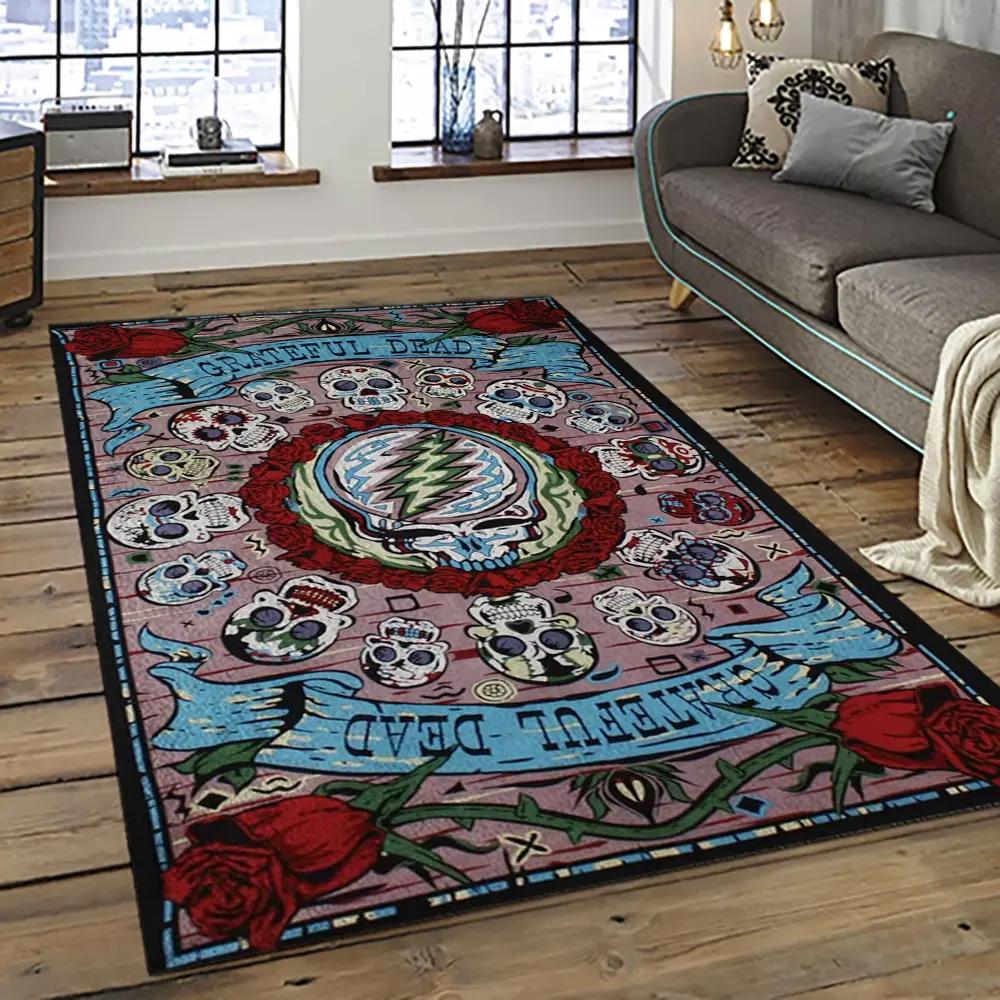 Band grateful dead music carpet rectangle area rug for living room bedroom decor grd11 Rectangle Rug