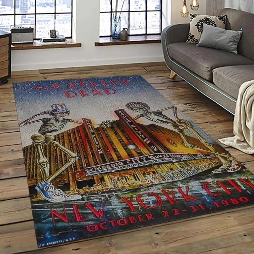 Band grateful dead music carpet rectangle area rug for living room bedroom decor grd29 Rectangle Rug