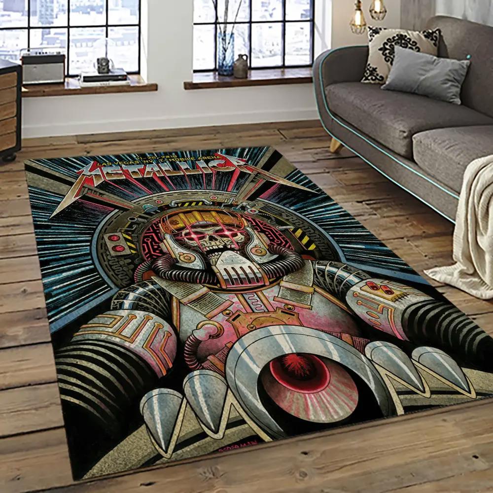 Band metallica music carpet rectangle area rug for living room bedroom decor ma06 Rectangle Rug
