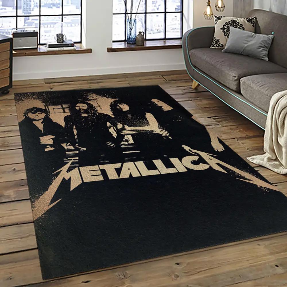 Band metallica music carpet rectangle area rug for living room bedroom decor ma28 Rectangle Rug