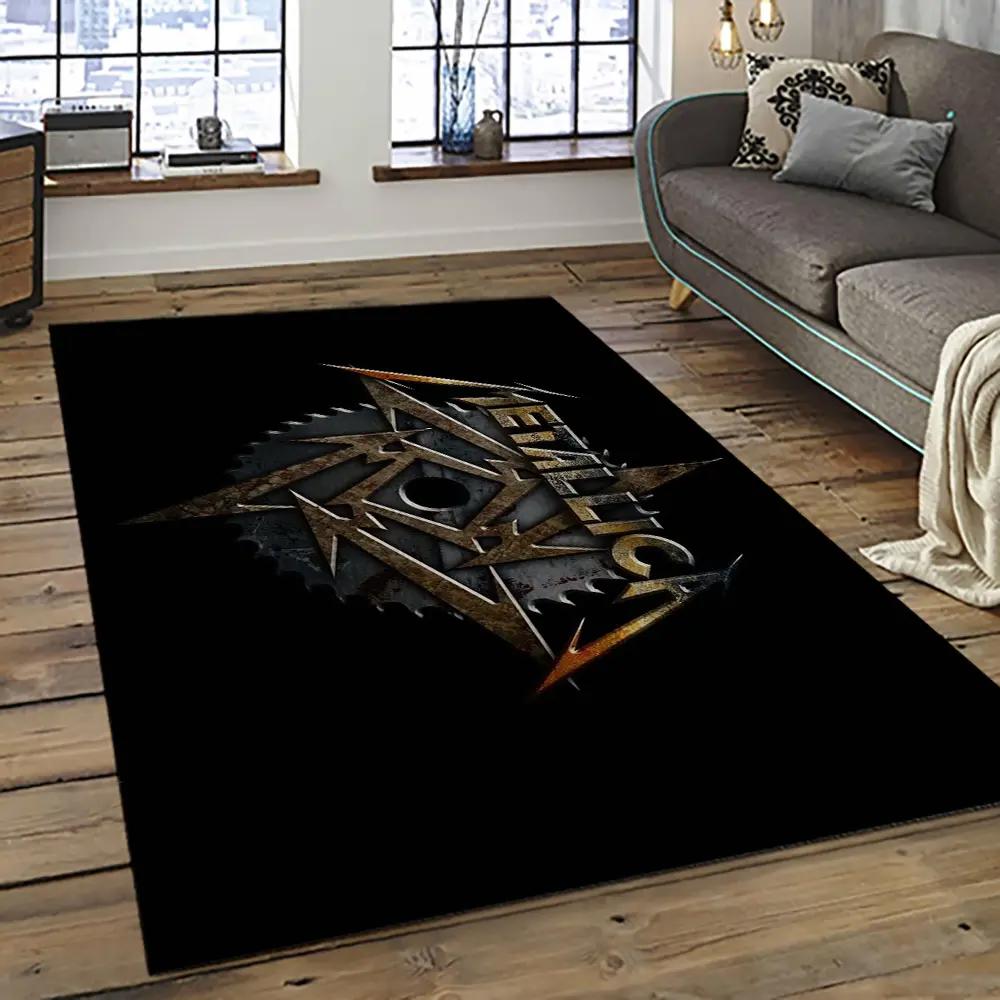 Band metallica music carpet rectangle area rug for living room bedroom decor ma66 Rectangle Rug