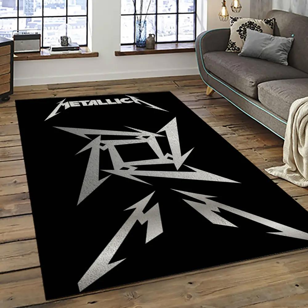 Band metallica music carpet rectangle area rug for living room bedroom decor ma81 Rectangle Rug
