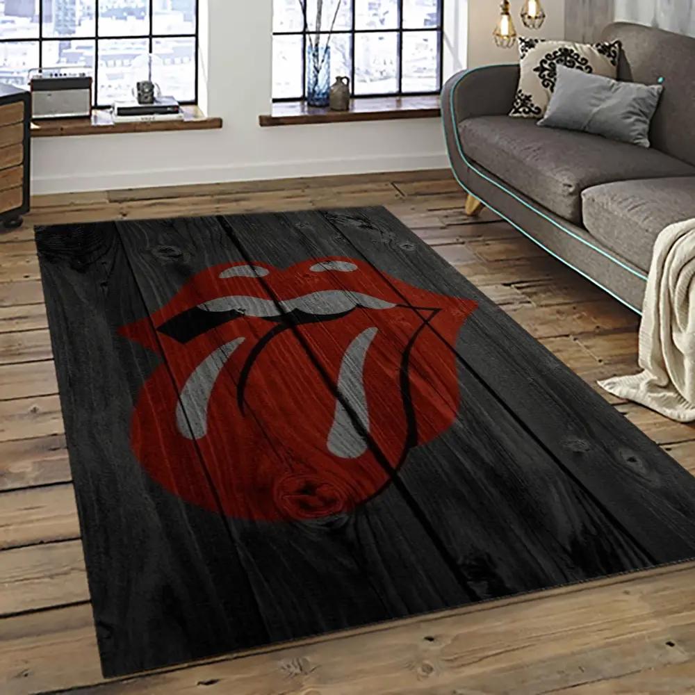 Band the rolling stones music carpet rectangle area rug for living room bedroom decor trs53 Rectangle Rug